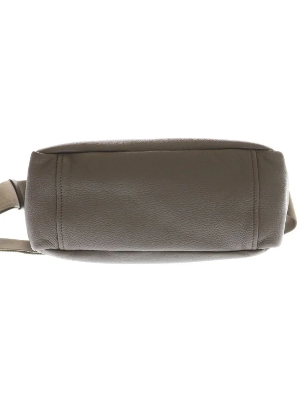 Prada Vitello Daino Shoulder Bag Gray Leather Silver